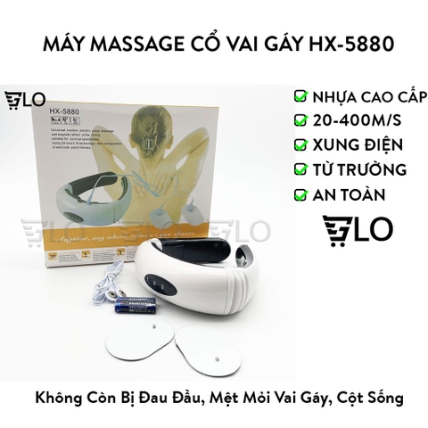 Máy Massage Cổ Vai Gáy HX-5880, Thông Minh Đa Chiều 3D Trị Đau Cột Sống Cổ, Tê Mỏi Vai Gáy