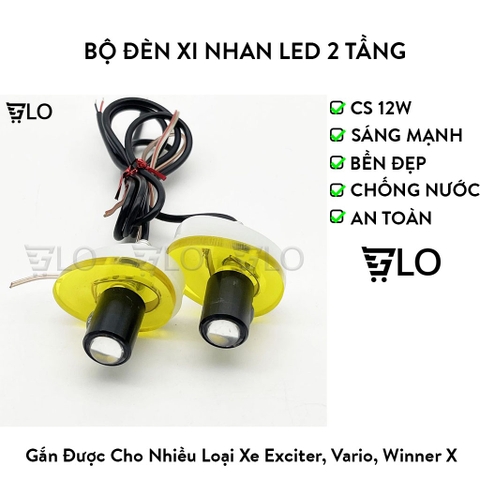 Bộ Đèn Xi Nhan Led 2 Tầng Siêu Sáng Cho Exciter, Vario, Winner X