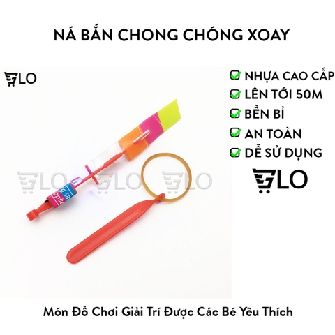 Đồ Chơi Ná Bắn Chong Chóng Xoay Đèn Led - Bay Cao 80m, An Toàn, Chất Liệu Cao Cấp