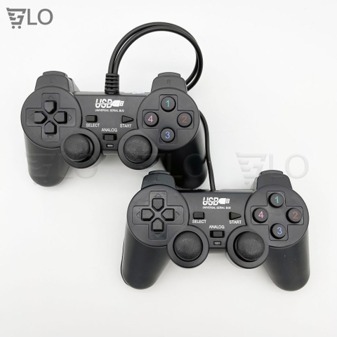 Tay Cầm Chơi Game Đôi Gamepad Có Rung Đen