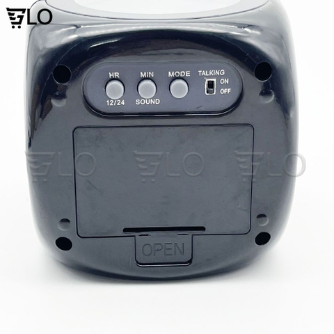 Đồng Hồ Báo Thức Hiển Thị Giờ, Nhiệt Độ Có Giọng Nói, Tích Hợp Đèn Led Chiếu Lên Tường Độc Đáo
