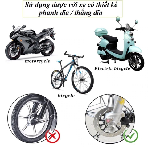 Khóa Đĩa Kinbar Xe Máy Chống Trộm Có Còi Báo Động Âm Thanh Lớn Alarm Chính Hãng