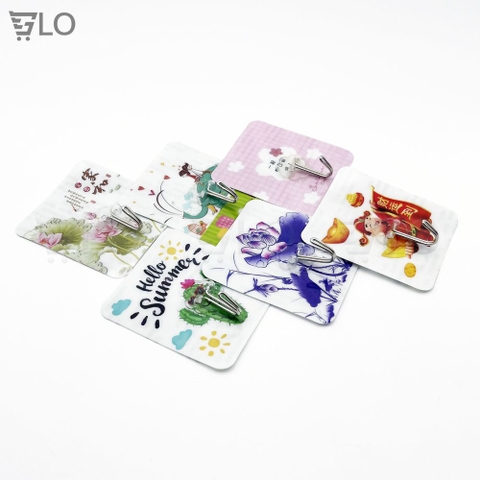 Móc Dán Tường Chịu Lực Hình 3D Ngẫu Nhiên Loại Lớn - Thiết Kế Hiện Đại, Kích Thước 7.5x8.5cm