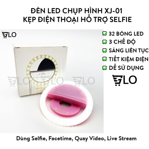 Đèn Led Chụp Hình XJ-01 Kẹp Điện Thoại Hỗ Trợ Selfie Tự Sướng Cực Sáng