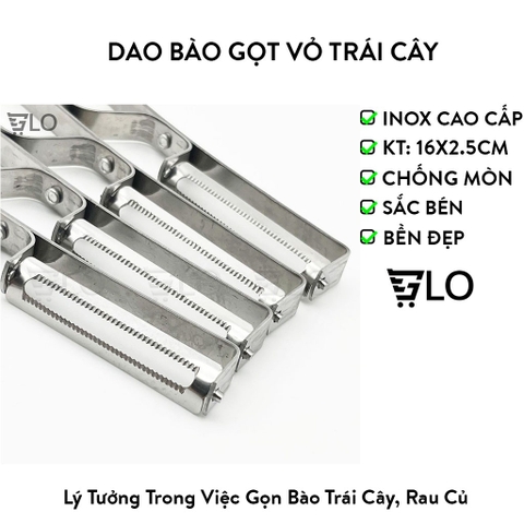 Dụng Cụ Dao Bào Gọt Vỏ Trái Cây 16x2.5cm Inox - Sắc Bén, Bền Bỉ, Tiện Lợi Cho Gian Bếp Hiện Đại