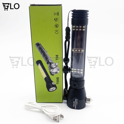 Đèn Pin Đa Năng T08 Dùng Năng Lượng Mặt Trời