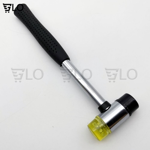 Búa Cao Su 2 Đầu Φ20mm Cán Kim Loại Bọc Nhựa Dài 24cm