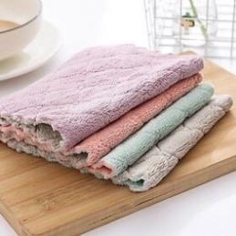 Khăn Lau Đa Năng Không Bụi 12x18cm - Siêu Thấm Nước, Chống Dính Dầu Mỡ, Hai Mặt, Sợi Bông Cao Cấp