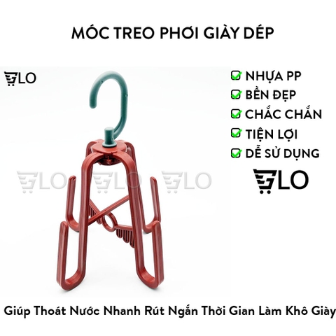 Móc Treo Phơi Giày, Dép, Tất Vớ, Mũ Nón, Quần Áo, Váy Thông Minh Tiện Lợi Bằng Nhựa – Giữ Form, Nhanh Khô
