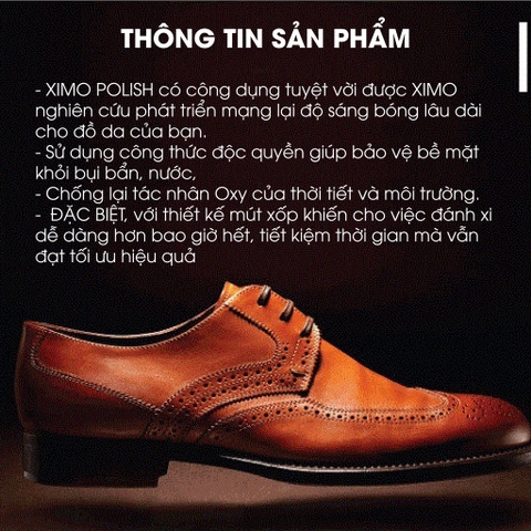Xi Đánh Giày Ximo Đen, Không Màu, Nâu Cao Cấp Chính Hãng