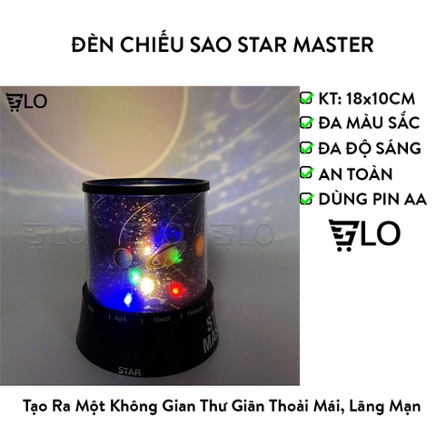 Đèn Chiếu Sao Star Master Dùng Pin AA (Đèn Size Lớn)