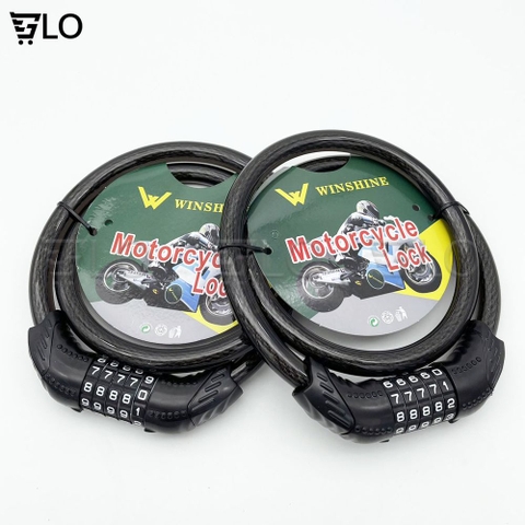Khóa Xe Đạp 5 Số Dây Cáp Đổi Mã Dài 1.2m