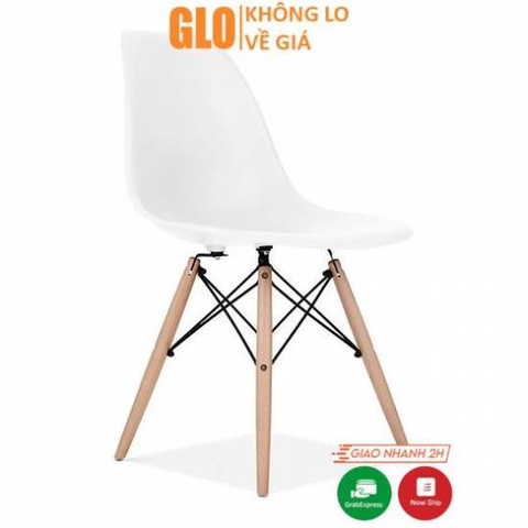[Hỏa Tốc HCM] Ghế Nhựa Chân Gỗ EAMES Quán Cafe, Phòng Khách