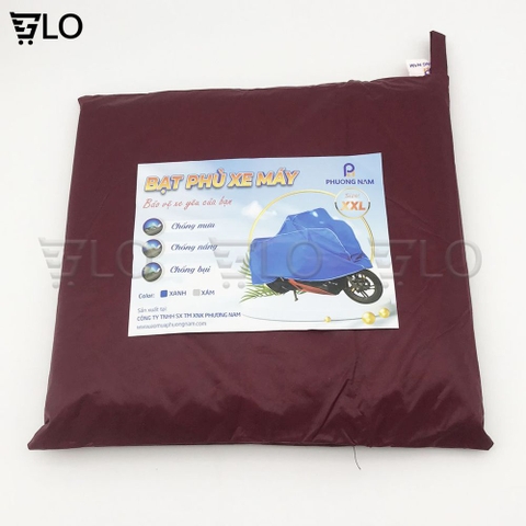 Áo Bạt Phủ Trùm Xe Máy Vải Dù Phủ PU Chống Thấm Tuyệt Đối, Trùm Được Các Dòng Xe Lead, SH, AB, Vario, Vespa,...