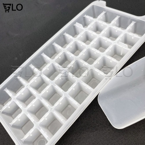 Khay 36 Viên Đá Và Xẻng Đá Tiện Lợi Để Tủ Lạnh, Nhựa Cao Cấp – Nhỏ Gọn, Vệ Sinh, Siêu Tiện Lợi