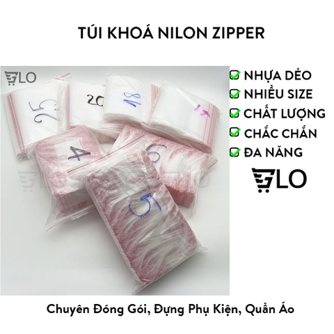 1 Kg Túi Nilon Khoá Zipper Miết Mép, Vuốt Miệng Ziplock Trong Suốt Chuyên Đóng Gói, Đựng Phụ Kiện, Quần Áo