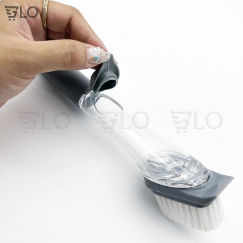 Cây Cọ Chà Rửa Xoong 2 in 1 Có Chổ Đựng Xà Phòng