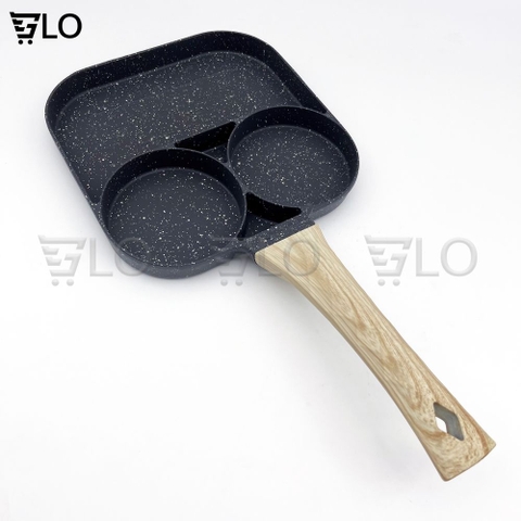 Chảo Đá Chiên Trứng 3 Ngăn/4 Ngăn Tiện Lợi Dùng Được Cho Bếp Ga, Hồng Ngoại