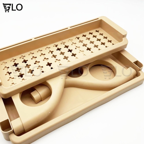 Kệ Nhựa 2 Tầng Lớn Đựng Vật Dụng Nhà Bếp 40 x 32 x 24cm