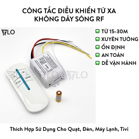Công Tắc Điều Khiển Từ Xa Không Dây Sóng RF Xuyên Tường
