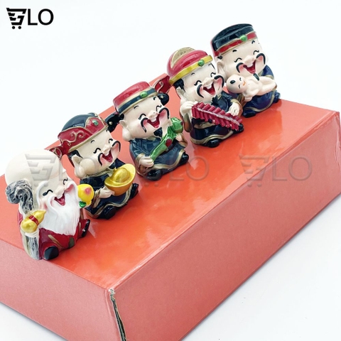 Bộ Tượng 5 Ông Thần Tài May Mắn Phong Thủy