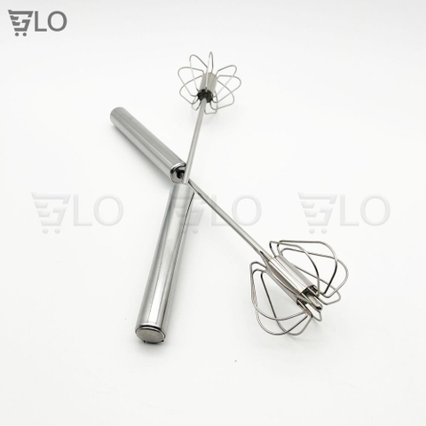 Dụng Cụ Đánh Trứng Bán Tự Động Mini Cầm Tay Inox 304, Cây Đánh Trứng Trộn Thủ Công Gia Đình Thép Không Gỉ
