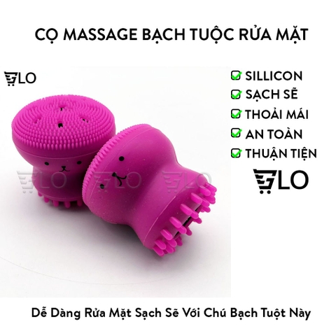 Cọ Massage Bạch Tuộc Rửa Mặt 2 Đầu Giúp Sạch Mụn - Làm Sạch Sâu, Massage Nhẹ Nhàng, Nhỏ Mà “Có Võ”