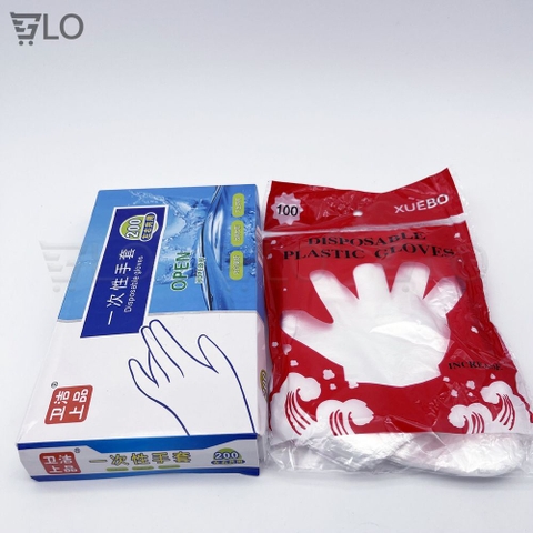 Bao Tay Nilon Dùng 1 Lần(Combo 100/200 Cái) - Sạch Sẽ – Tiện Dụng – Bảo Vệ Bàn Tay Mỗi Ngày