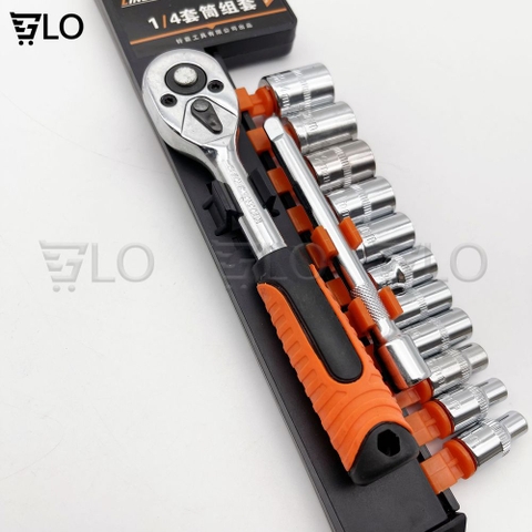 Bộ Cờ Lê Ổ Cắm Ratchet Đa Chức Năng, Bộ Khẩu Tay Vặn 1/4