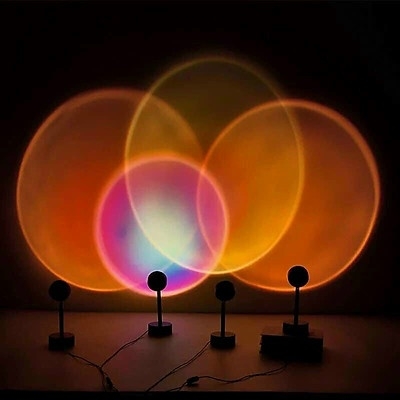 Đèn Chiếu Hoàng Hôn Sunset 4 Màu Led RGB Không Remote Nguồn Cổng USB