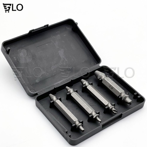 Bộ 4 Mũi Khoan Đa Năng Speed Out Giúp Loại Bỏ Ốc Vít, Bulong Chất Liệu Thép Carbon Dùng Cho Máy Khoan