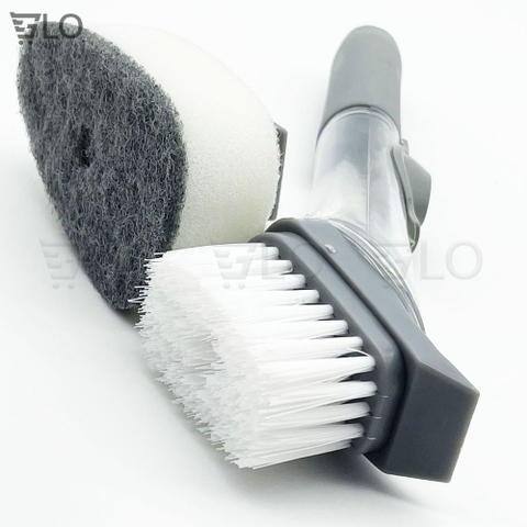 Cây Cọ Chà Rửa Xoong 2 in 1 Có Chổ Đựng Xà Phòng