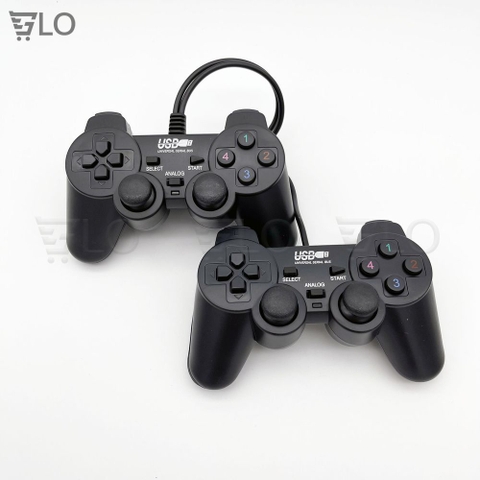Tay Cầm Chơi Game Đôi Gamepad Có Rung Đen