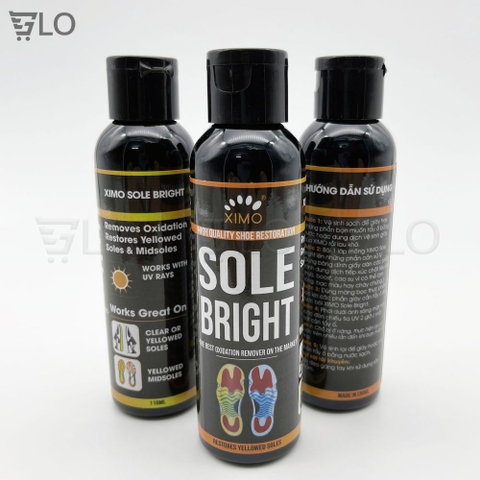 Chai Dung Dịch Tẩy Ố Vàng Đế Giày XIMO Sole Bright cho chất liệu Icy, Cao Su, Nhựa, Boost XI07