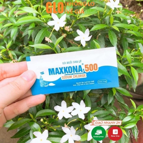 Hộp 30 Gói Muối Sinh Lý MAXKONA 500, Gói Pha Để Súc Họng, Súc Miệng, Rửa Mũi Xoang