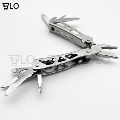 Kềm Thép Đa Năng 11.5cm, Gồm Tua Vít, Cưa, Dao, Dũa, Dùi, Mở Nắp Chai,..., Nhỏ Gọn Phù Hợp Đi Phượt