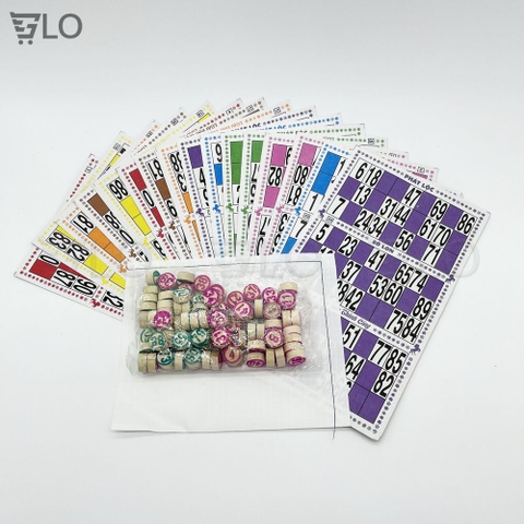 Bộ Đồ Chơi Cờ Lô Tô Giấy Và Gỗ Bingo Lotto Việt Giải Trí Ngày Tết