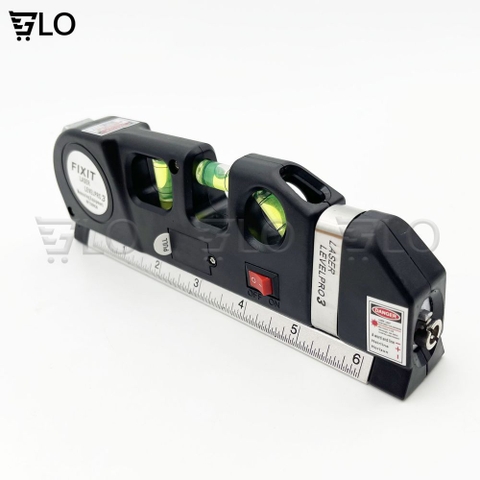 Thước Thủy Nivo Cân Mực Laser Đa Năng F2018 Fixit Laser Levelpro3 2 Tia Dọc Ngang + Tặng Kèm Pin