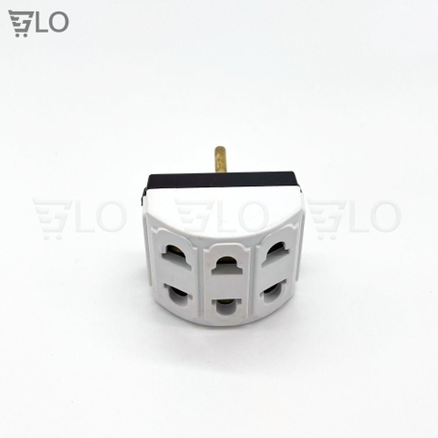 Phích Cắm Điện Chia 1 Ra 5 Lỗ Cắm Chân Tròn