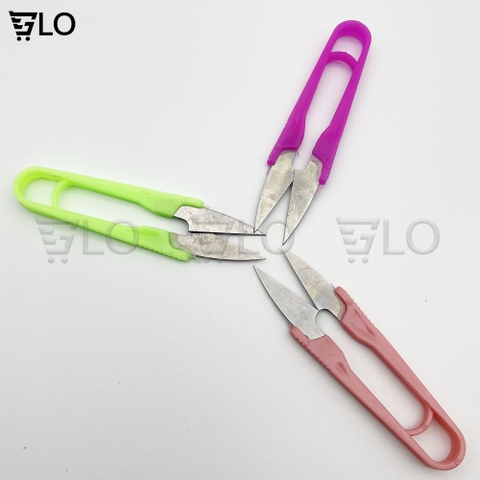 Kéo Bấm Chỉ Nhỏ Gọn Inox Cán Nhựa - 10.5cm, Nhẹ 12gr, Sắc Bén, Tiện Dụng