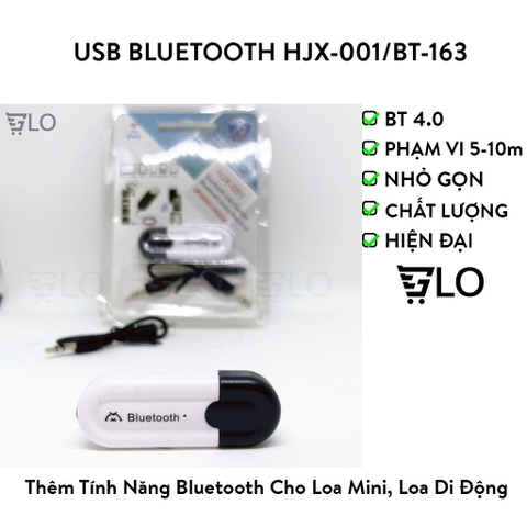 USB Bluetooth HJX-001 Tạo Bluetooth Cho Loa & Amply, Biến Loa Thường Thành Loa Không Dây – Chỉ Trong 1 Bước Cắm