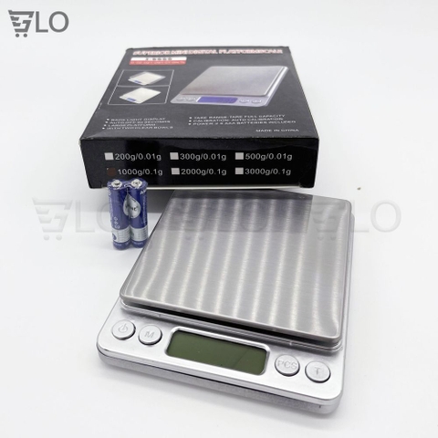 Cân Tiểu Ly 0.5Kg/1Kg/3Kg Cao Cấp Độ Chính Xác Cao(Tặng Kèm 2 Pin AAA, 2 Khay Nhựa)