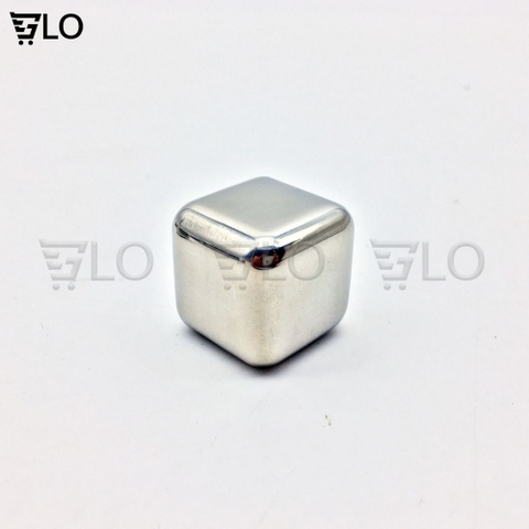 Hộp 8 Viên Đá Lạnh Inox Hình Vuông Không Tan Cooling Cubes Kèm 1 Gắp