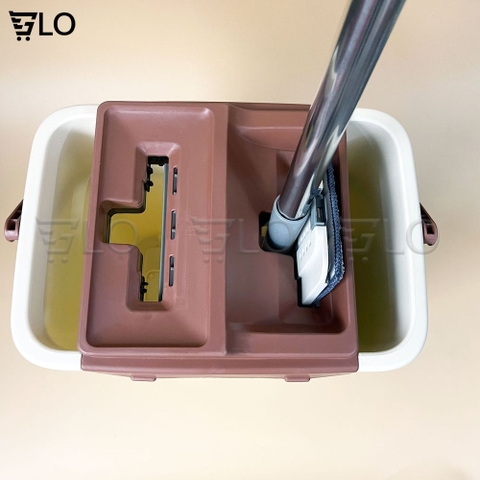 Bộ Cây Lau Nhà 2 Ngăn Kèm Thùng Tự Vắt Tiện Dụng