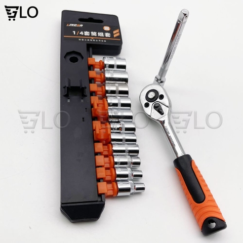 Bộ Cờ Lê Ổ Cắm Ratchet Đa Chức Năng, Bộ Khẩu Tay Vặn 1/4
