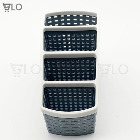Giỏ Nhựa 4 Ngăn Loại Nhỏ Để Bút Viết Vật Dụng