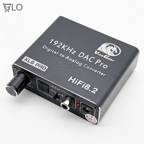 Bộ Vinagear XL6 Pro Chuyển Quang Optical Sang Audio(Digital Sang Analog) Chính Hãng Cao Cấp, Có Nút Điều Chỉnh Âm Lượng