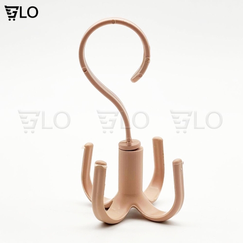 Móc Nhựa Xoay 360 Độ 4 Chấu Tiện Dụng Treo Đồ, Phơi Quần Áo, Túi, Thắt Lưng, Giày Dép, Khăn Chịu Lực Cao