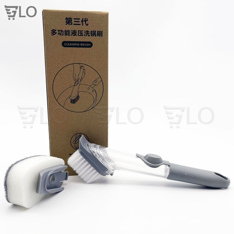 Cây Cọ Chà Rửa Xoong 2 in 1 Có Chổ Đựng Xà Phòng