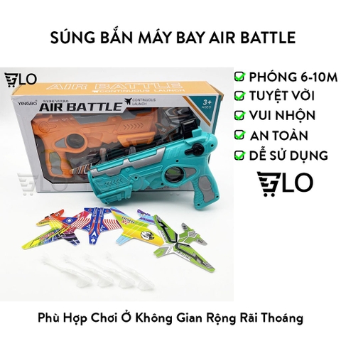 Súng Bắn Máy Bay Air Battle Cho Bé, Đồ Chơi Phóng Máy Bay Lượn Mô Hình Trẻ Em